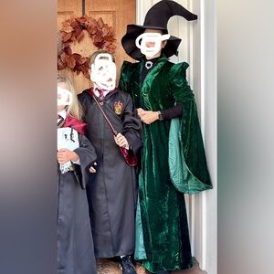 Womens Harry Potter Professor McGonagall costume -Robe, Hat and Authentic Broach